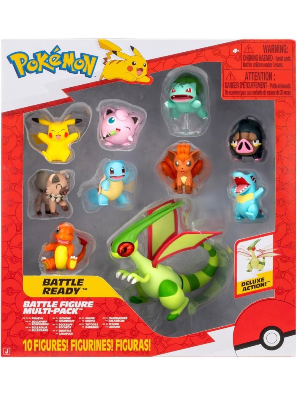 10-Piece Pokémon Battle Figure Set - Includes 4.5” Flygon & 9 Mini Figures